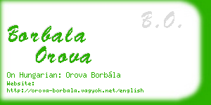 borbala orova business card